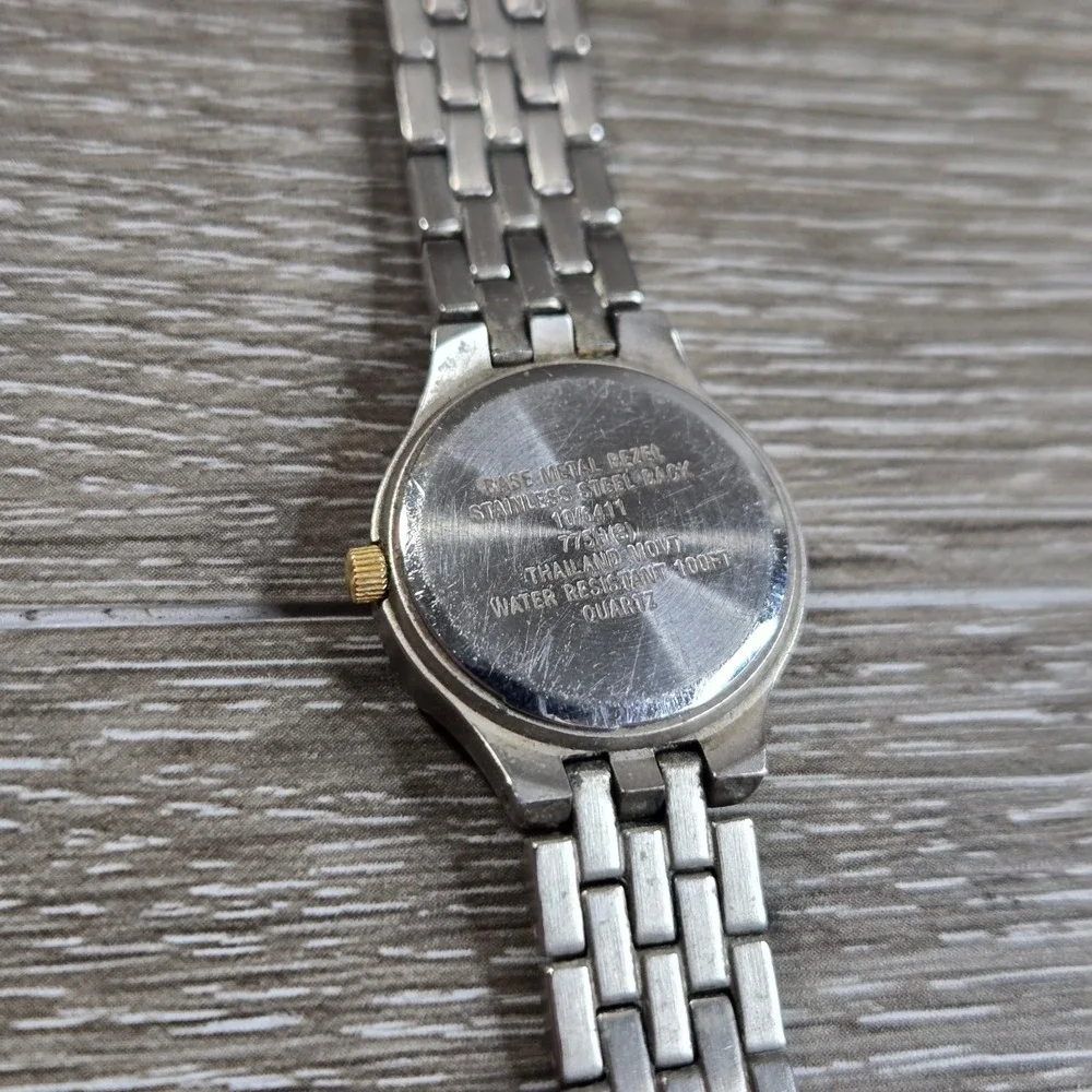 Anne Klein Women's Two Tone Watch 10/6411 Silver Gold Bracelet Date Day